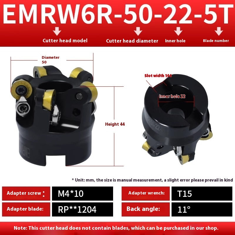 2078-CNC EMR round nose milling cutter head 50R5 plane finishing milling machine cutter head machining center 80/160/63R6 flying cutter head Shandong Denso Pricision Tools Co.,Ltd.